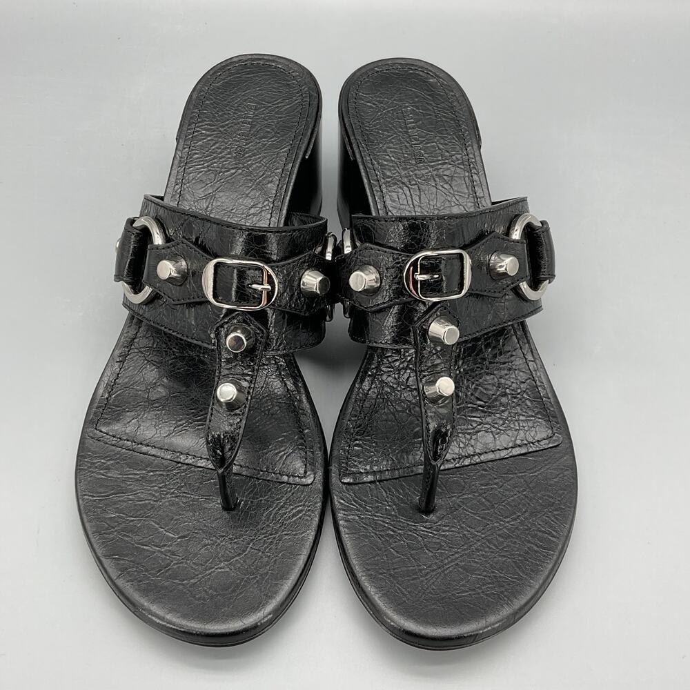 NEW Balenciaga Women’s City Thong Sandals Black Size US 10C/IT 40C - Picture 3 of 11